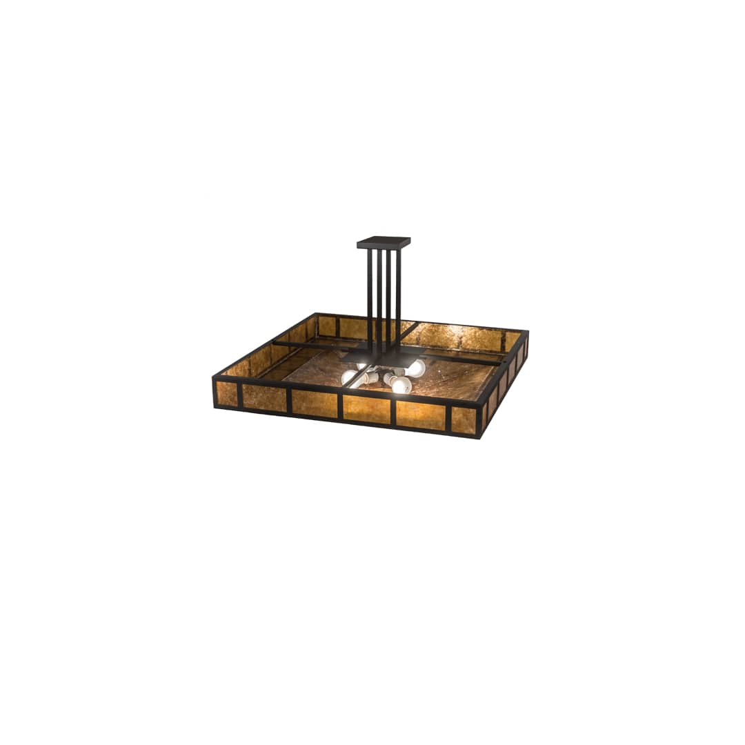 Mission Prime 4 Light 43" Wide Semi-Flush Square Ceiling Fixture