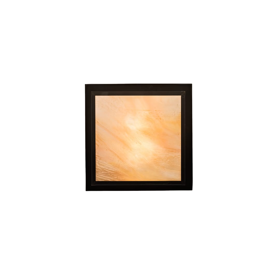 Hyde Park "T" Mission 2 Light 21" Wide Semi-Flush Square Ceiling Fixture - Craftsman Brown Finish