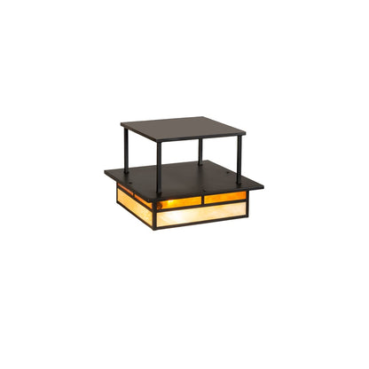 Hyde Park "T" Mission 2 Light 25" Wide Semi-Flush Square Ceiling Fixture