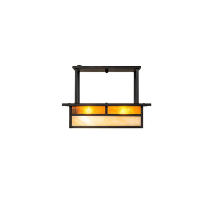Hyde Park "T" Mission 2 Light 25" Wide Semi-Flush Square Ceiling Fixture