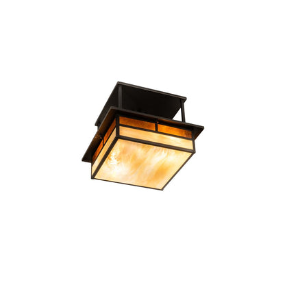 Hyde Park "T" Mission 2 Light 25" Wide Semi-Flush Square Ceiling Fixture