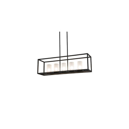 5 Light 48" Wide Pillar Candle Linear Pendant