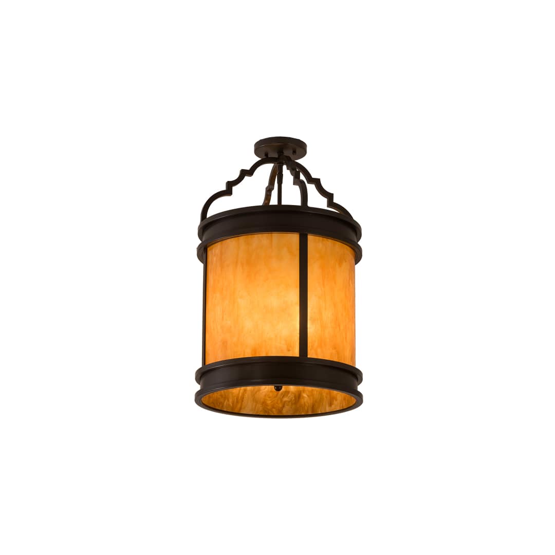 Wyant 4 Light 15" Wide Semi-Flush Ceiling Fixture - Timeless Bronze Finish