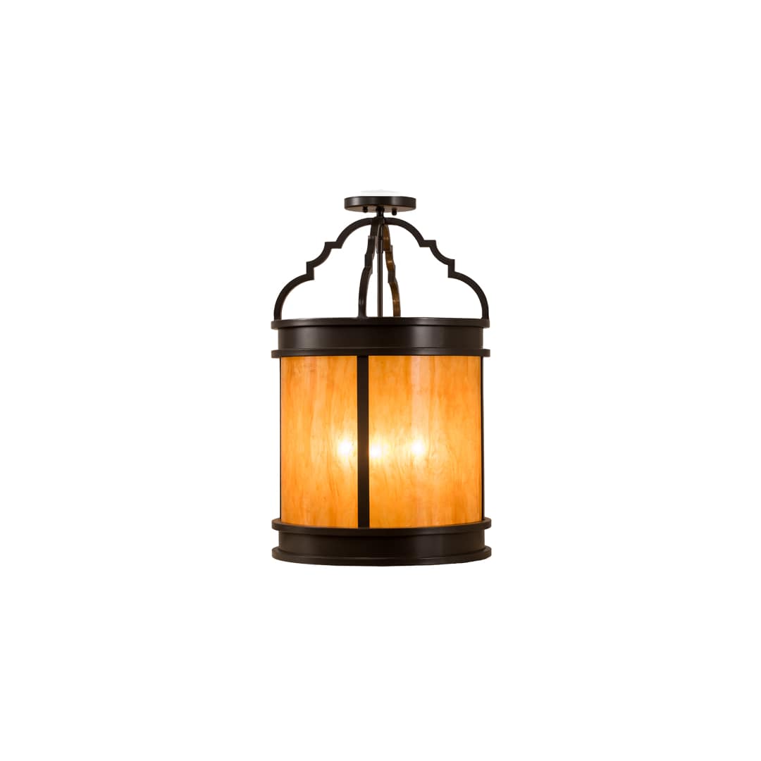 Wyant 4 Light 15" Wide Semi-Flush Ceiling Fixture - Timeless Bronze Finish