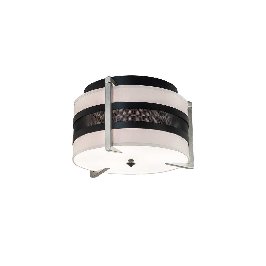 Nathan 3 Light 24" Wide Semi-Flush Drum Ceiling Fixture