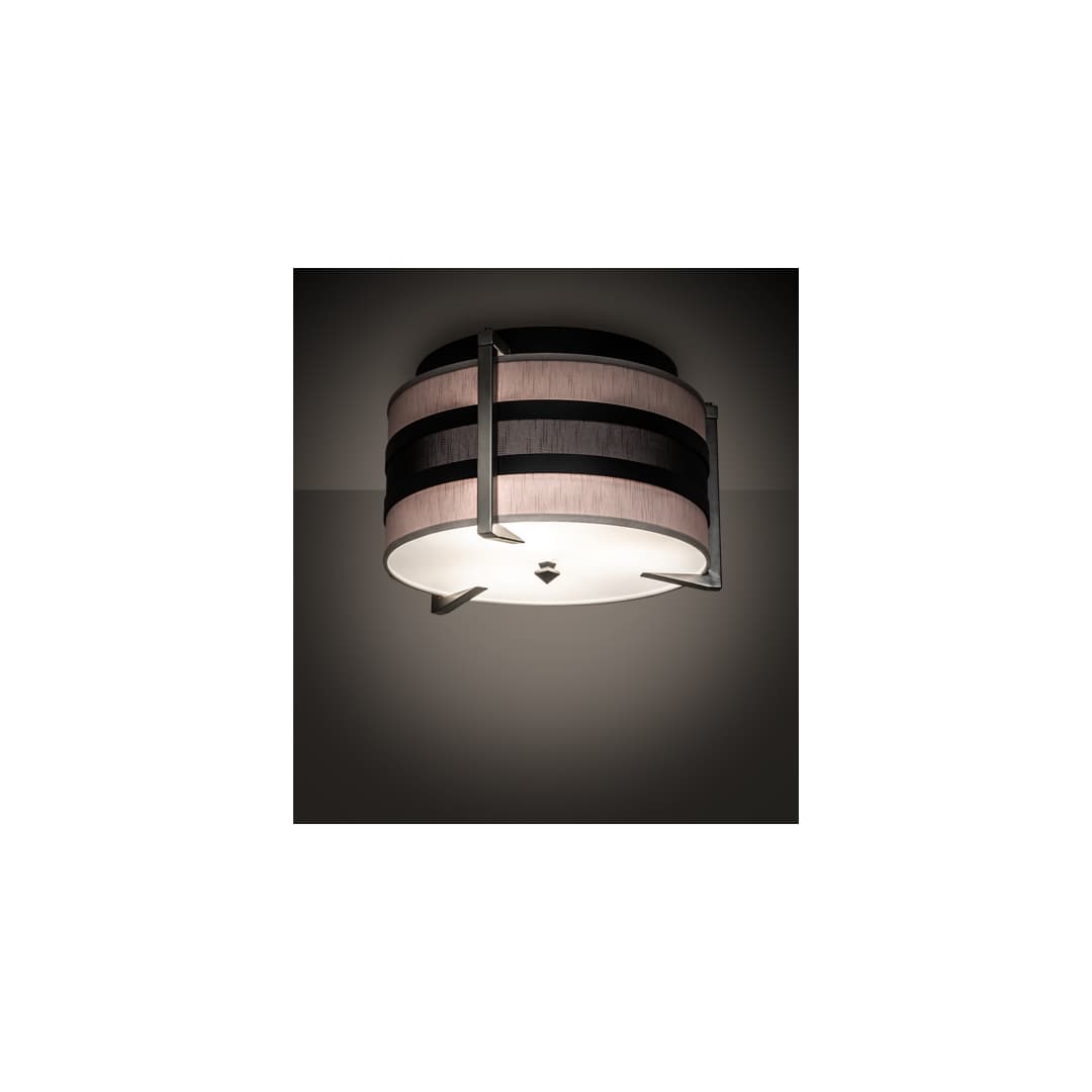 Nathan 3 Light 24" Wide Semi-Flush Drum Ceiling Fixture