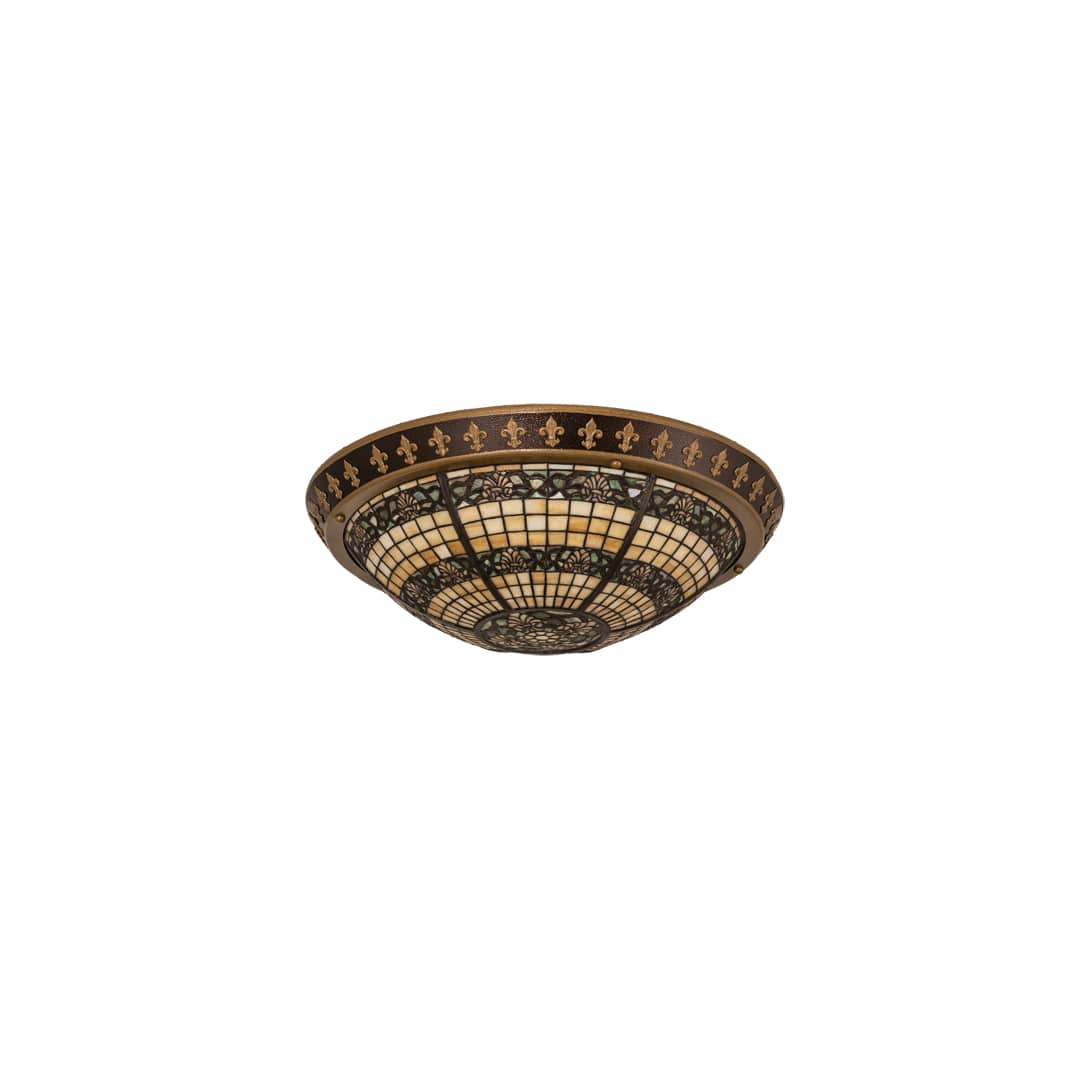 Shell and Ribbon 4 Light 28" Wide Semi-Flush Bowl Ceiling Fixture