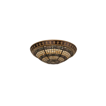 Shell and Ribbon 4 Light 28" Wide Semi-Flush Bowl Ceiling Fixture