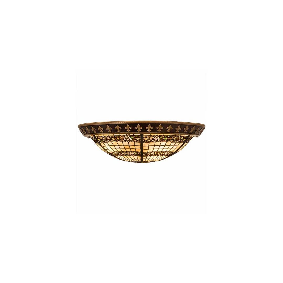 Shell and Ribbon 4 Light 28" Wide Semi-Flush Bowl Ceiling Fixture