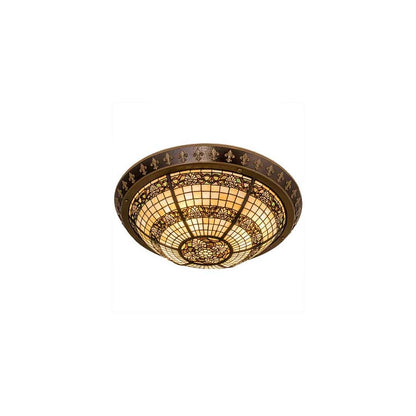 Shell and Ribbon 4 Light 28" Wide Semi-Flush Bowl Ceiling Fixture