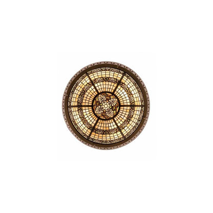 Shell and Ribbon 4 Light 28" Wide Semi-Flush Bowl Ceiling Fixture