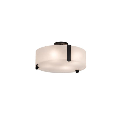 Cilindro 4 Light 18" Wide Semi-Flush Drum Ceiling Fixture - Oil Rubbed Bronze Finish