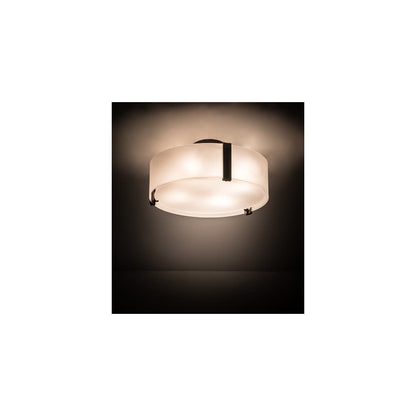 Cilindro 4 Light 18" Wide Semi-Flush Drum Ceiling Fixture - Oil Rubbed Bronze Finish