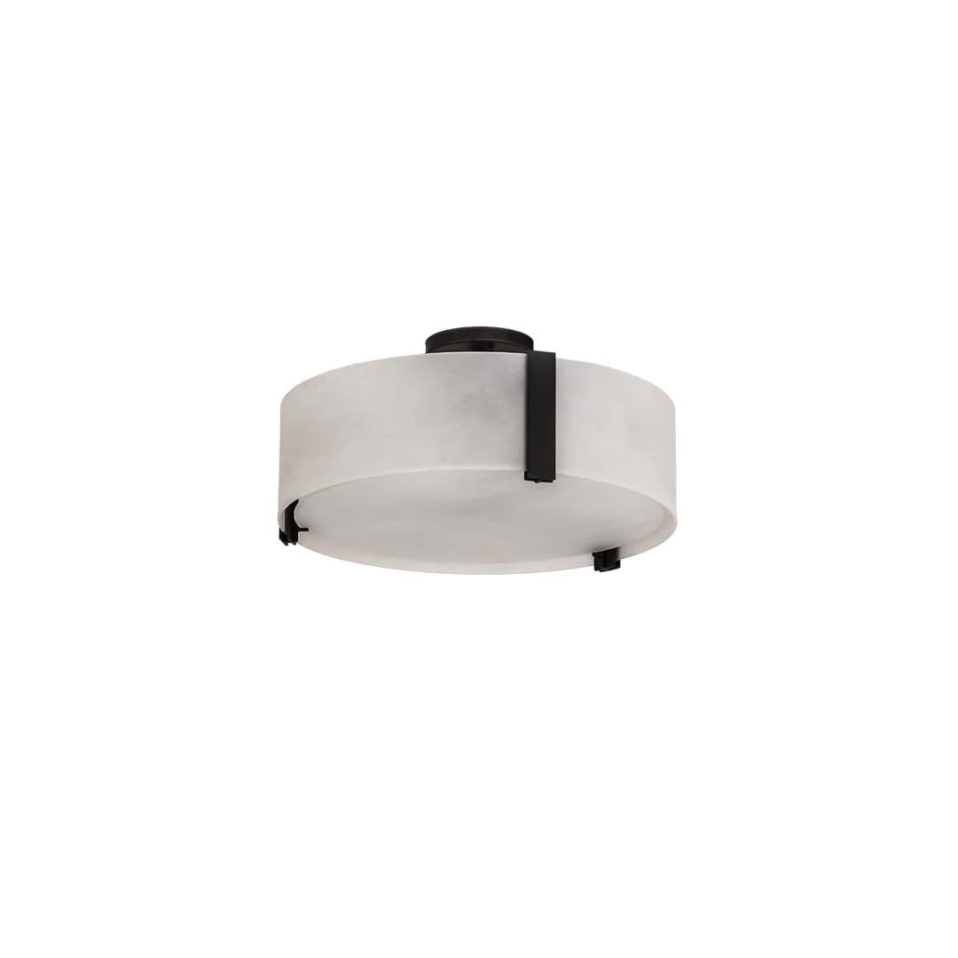 Cilindro 4 Light 18" Wide Semi-Flush Drum Ceiling Fixture - Oil Rubbed Bronze Finish