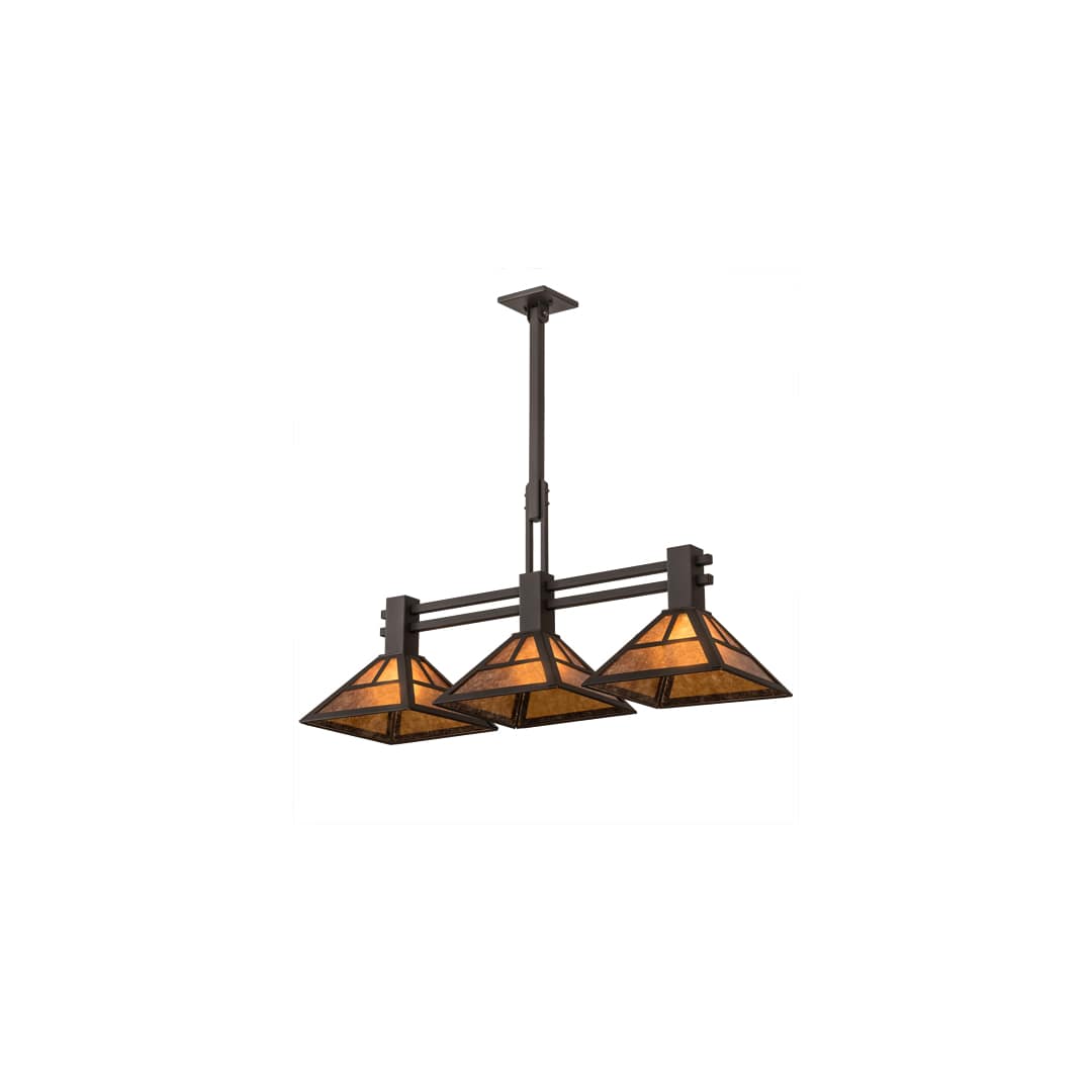 3 Light 40" Wide Linear Pendant