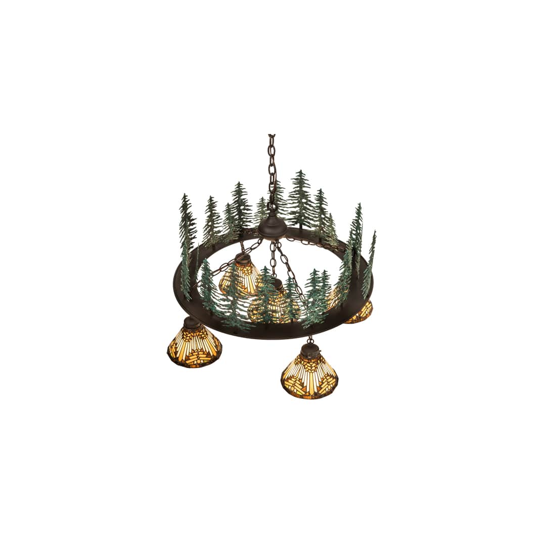 Nuevo Mission 5 Light 34" Wide Chandelier