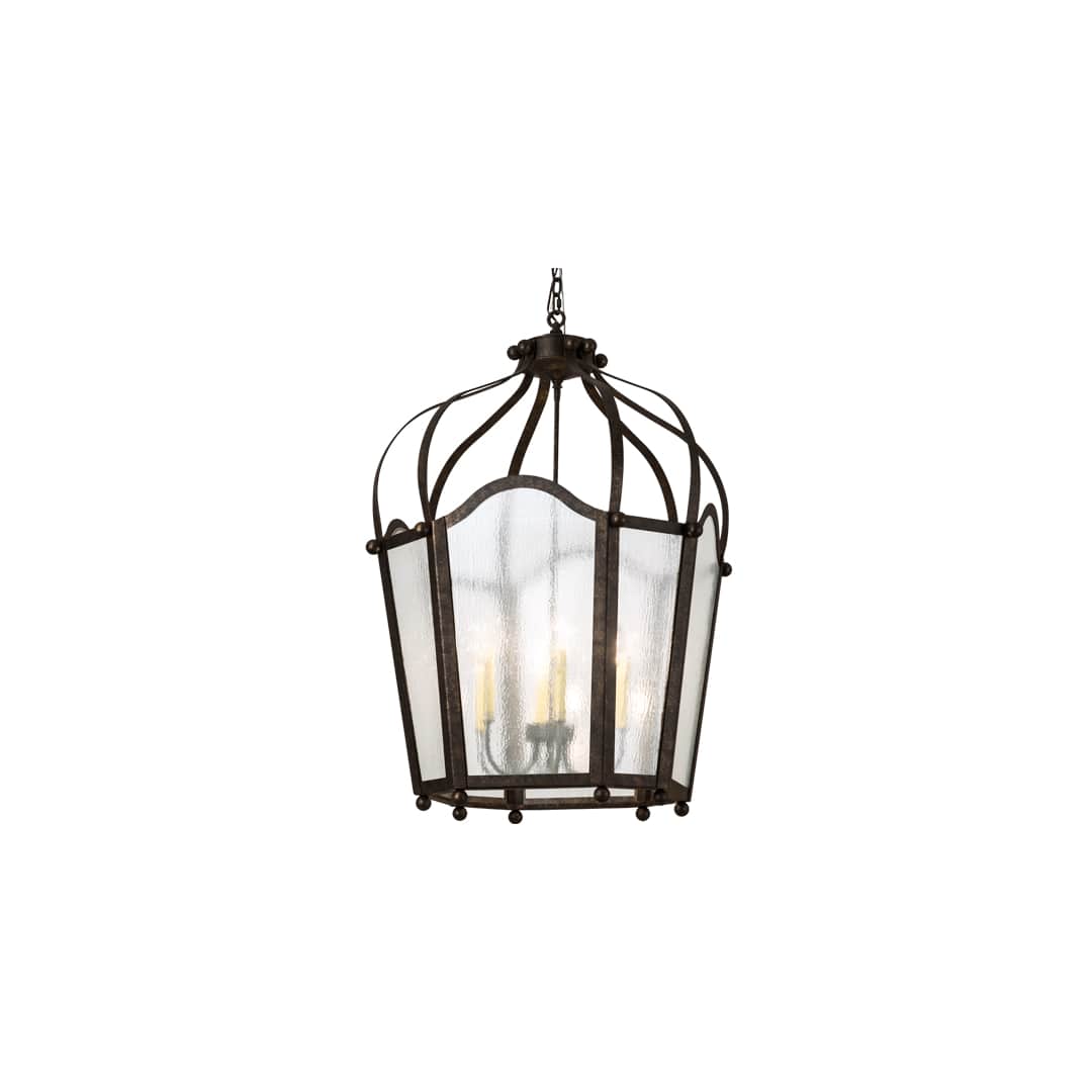 6 Light 33" Wide Taper Candle Pendant