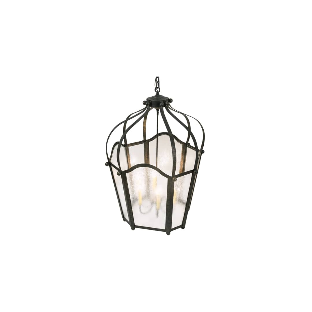 6 Light 33" Wide Taper Candle Pendant