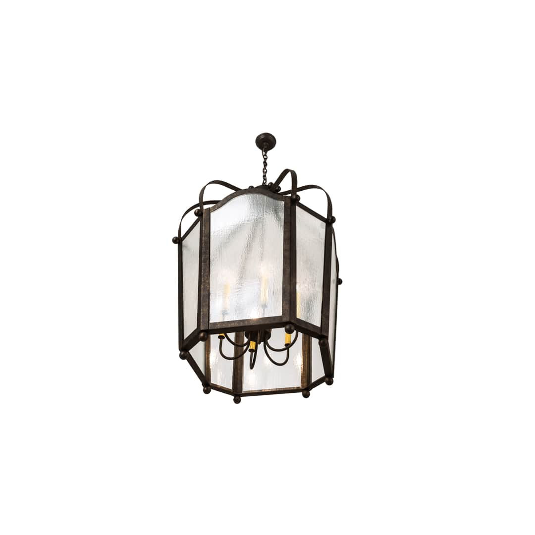 6 Light 33" Wide Taper Candle Pendant