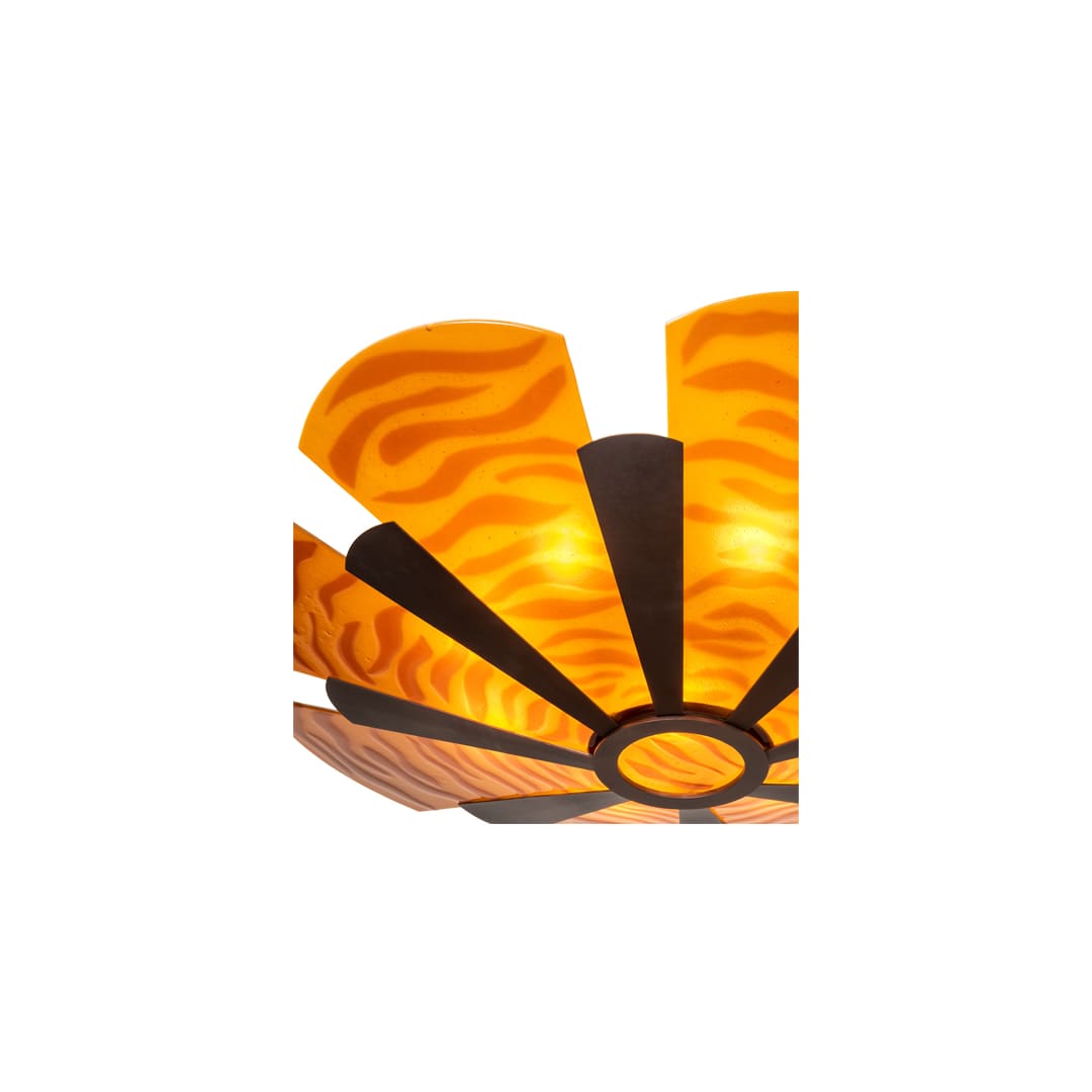 Metro Fusion 6 Light 60" Wide Semi-Flush Bowl Ceiling Fixture