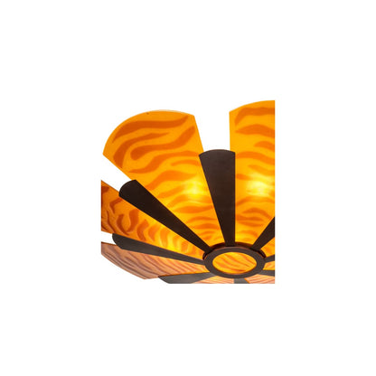 Metro Fusion 6 Light 60" Wide Semi-Flush Bowl Ceiling Fixture