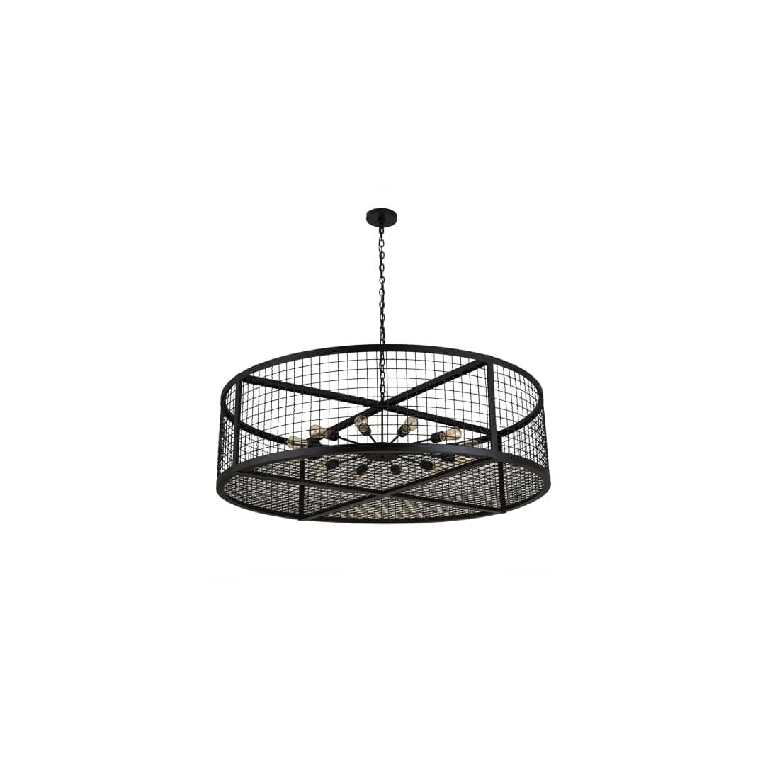 12 Light 60" Wide Cage Pendant
