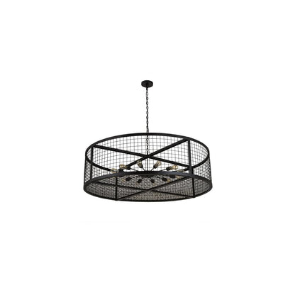 12 Light 60" Wide Cage Pendant