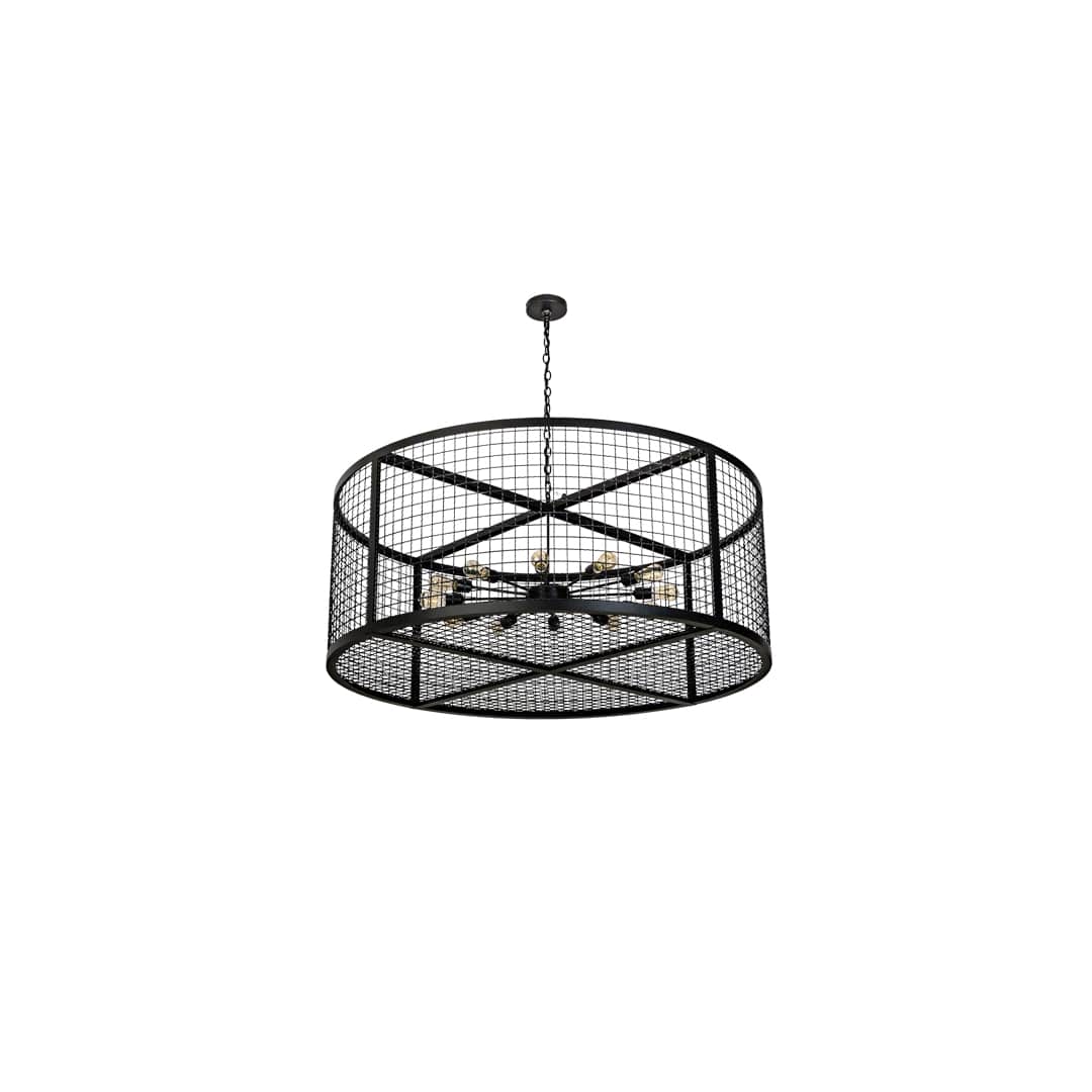 12 Light 60" Wide Cage Pendant