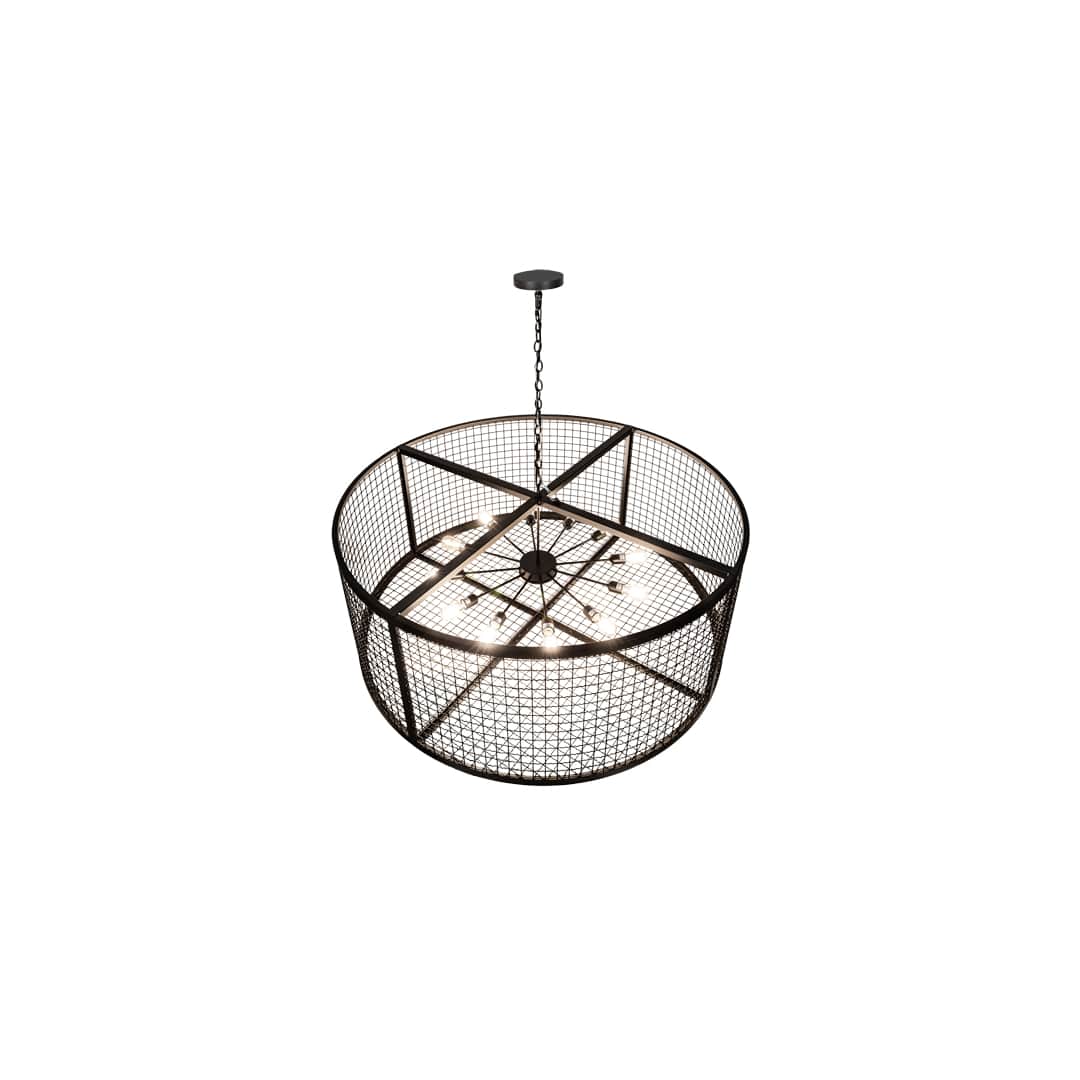 12 Light 60" Wide Cage Pendant