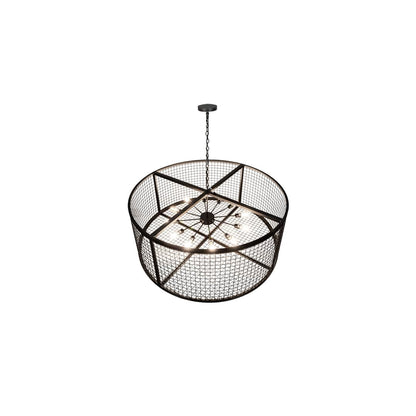12 Light 60" Wide Cage Pendant