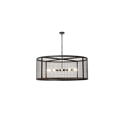 12 Light 60" Wide Cage Pendant