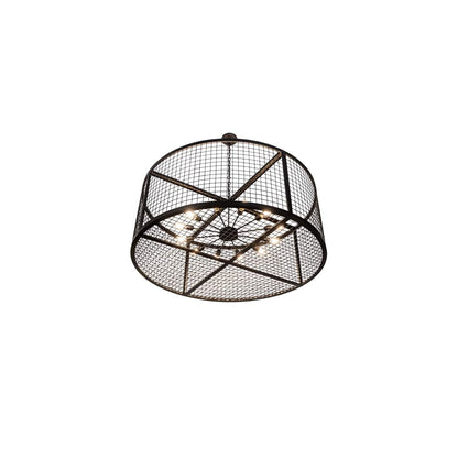 12 Light 60" Wide Cage Pendant