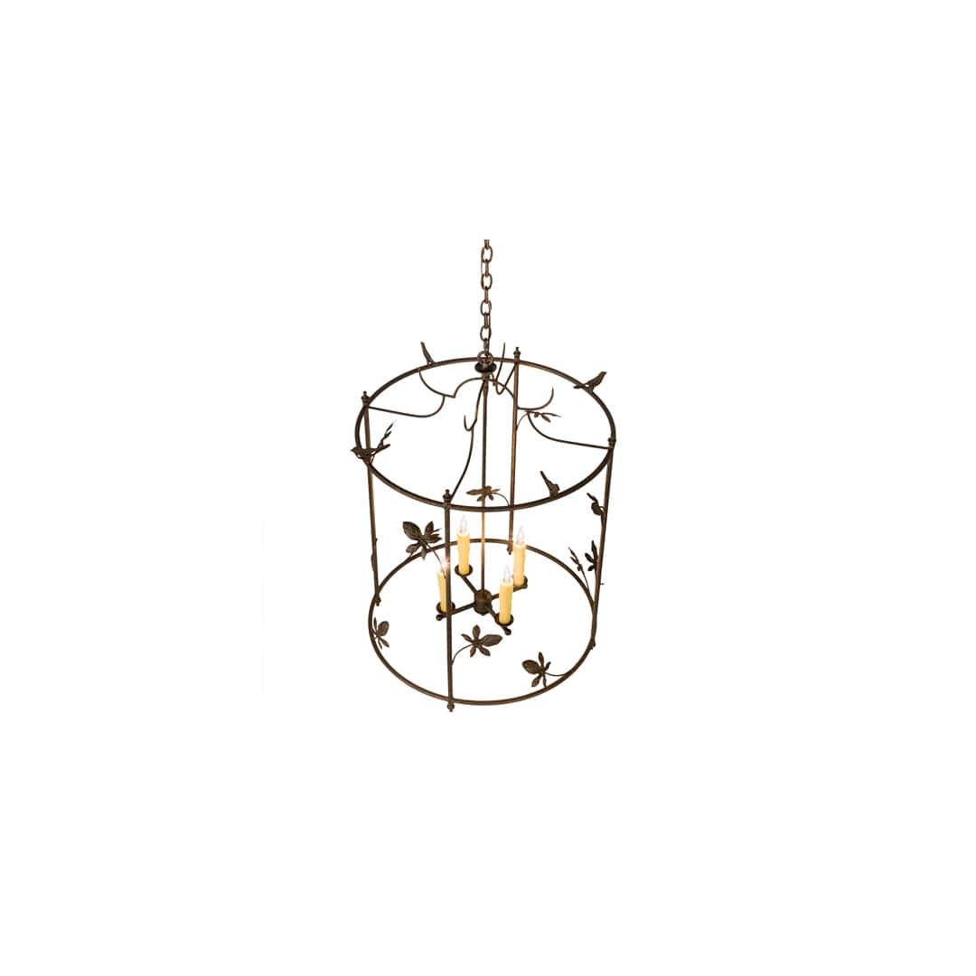 4 Light 25" Wide Taper Candle Pendant