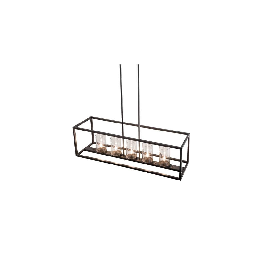 5 Light 48" Wide Taper Candle Linear Pendant