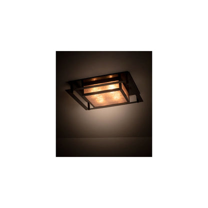 Quezon 4 Light 34" Wide Flush Mount Square Ceiling Fixture - Timeless Bronze Finish