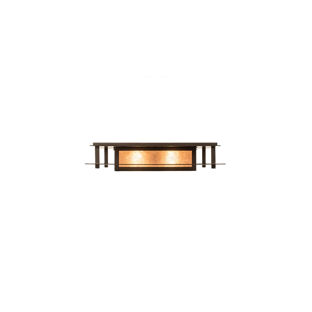 Quezon 4 Light 34" Wide Flush Mount Square Ceiling Fixture - Timeless Bronze Finish