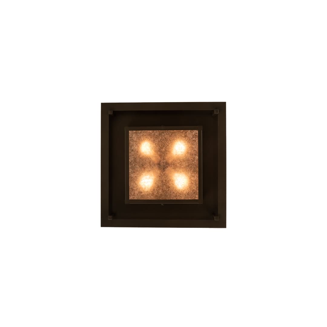 Quezon 4 Light 34" Wide Flush Mount Square Ceiling Fixture - Timeless Bronze Finish