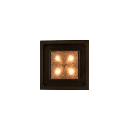 Quezon 4 Light 34" Wide Flush Mount Square Ceiling Fixture - Timeless Bronze Finish