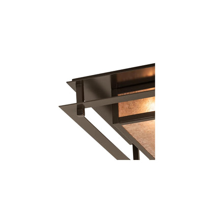 Quezon 4 Light 34" Wide Flush Mount Square Ceiling Fixture - Timeless Bronze Finish