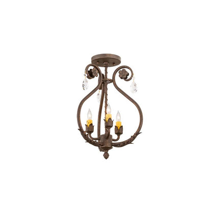 Antonia 3 Light 12" Wide Semi-flush Ceiling Fixture
