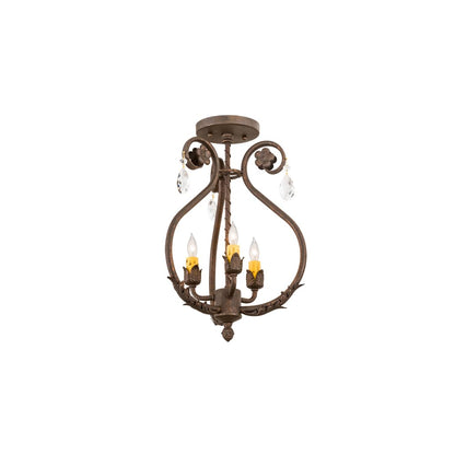 Antonia 3 Light 12" Wide Semi-flush Ceiling Fixture