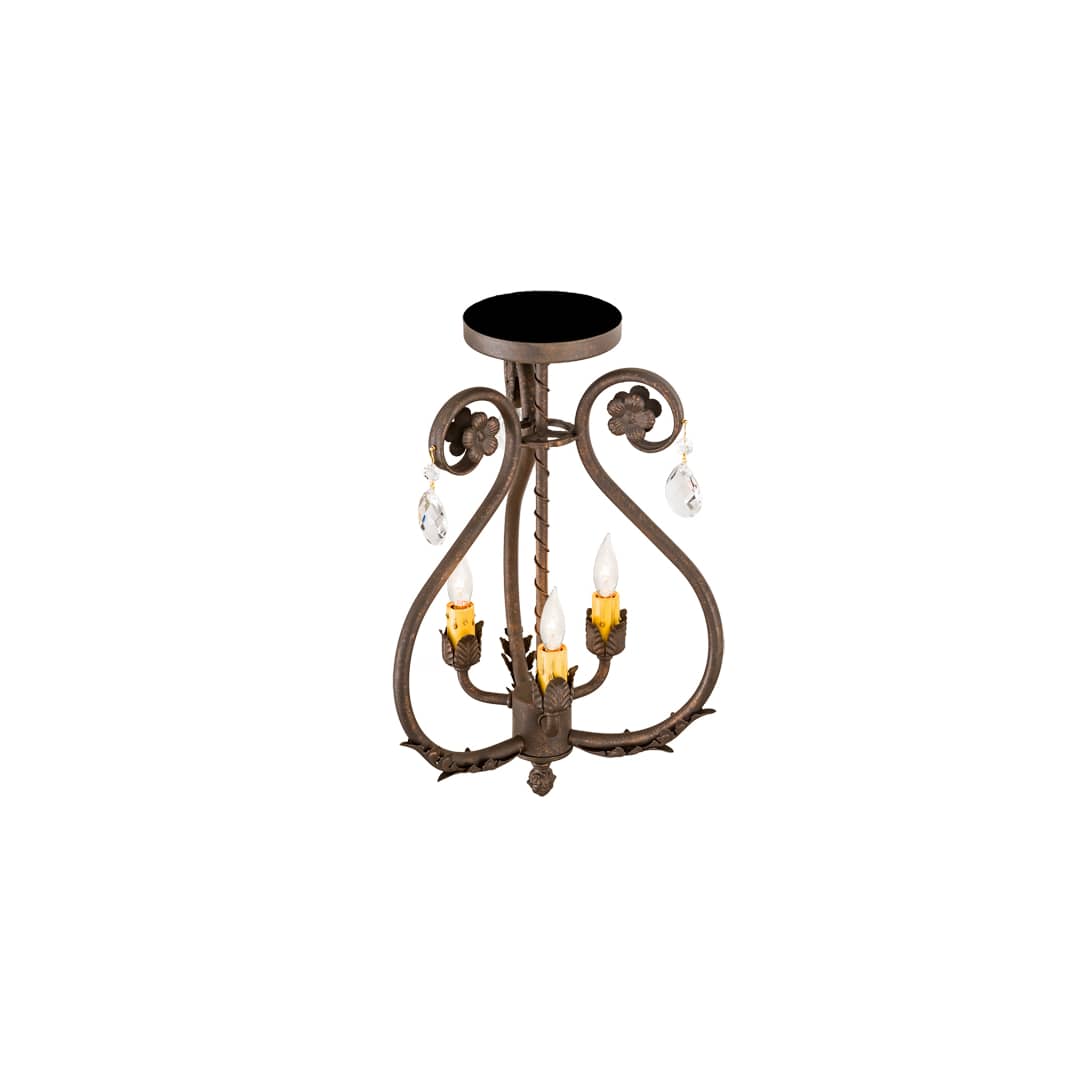 Antonia 3 Light 12" Wide Semi-flush Ceiling Fixture