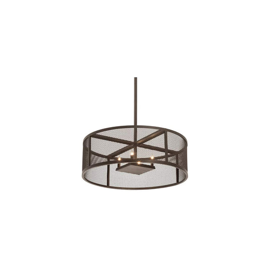 4 Light 30" Wide Cage Pendant