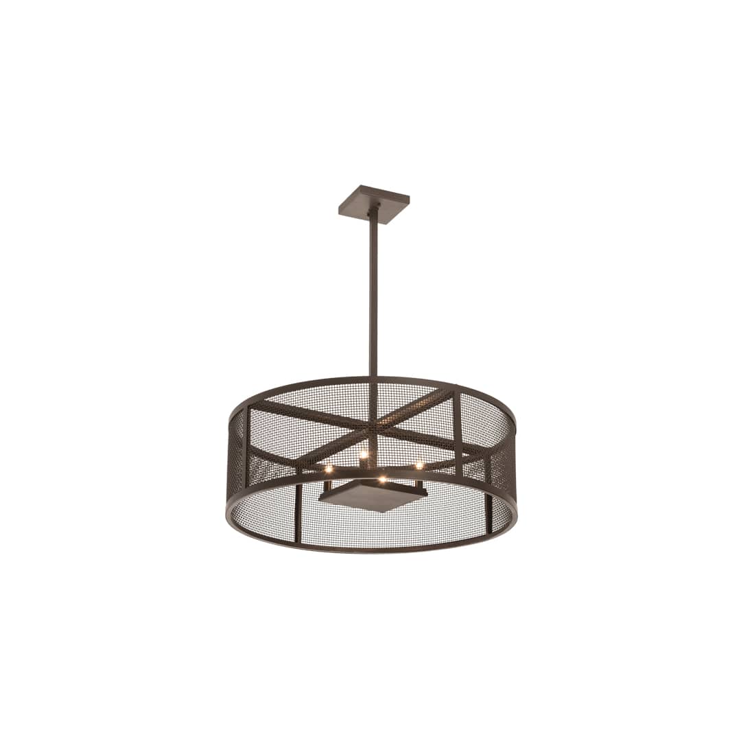 4 Light 30" Wide Cage Pendant