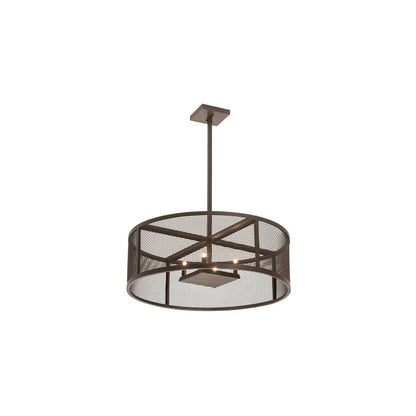 4 Light 30" Wide Cage Pendant