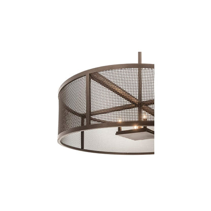 4 Light 36" Wide Cage Pendant