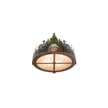 Boulders 4 Light 22" Wide Semi-Flush Drum Ceiling Fixture