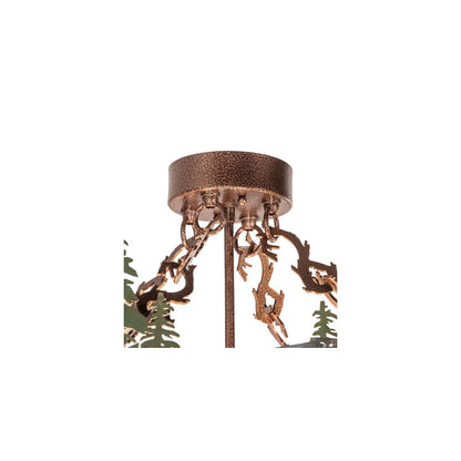 Boulders 4 Light 22" Wide Semi-Flush Drum Ceiling Fixture