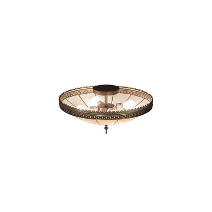Vincent Honeycomb 4 Light 21" Wide Semi-Flush Bowl Ceiling Fixture with Clear, Frosted Glass Shade - Mahogany Bronze Finish