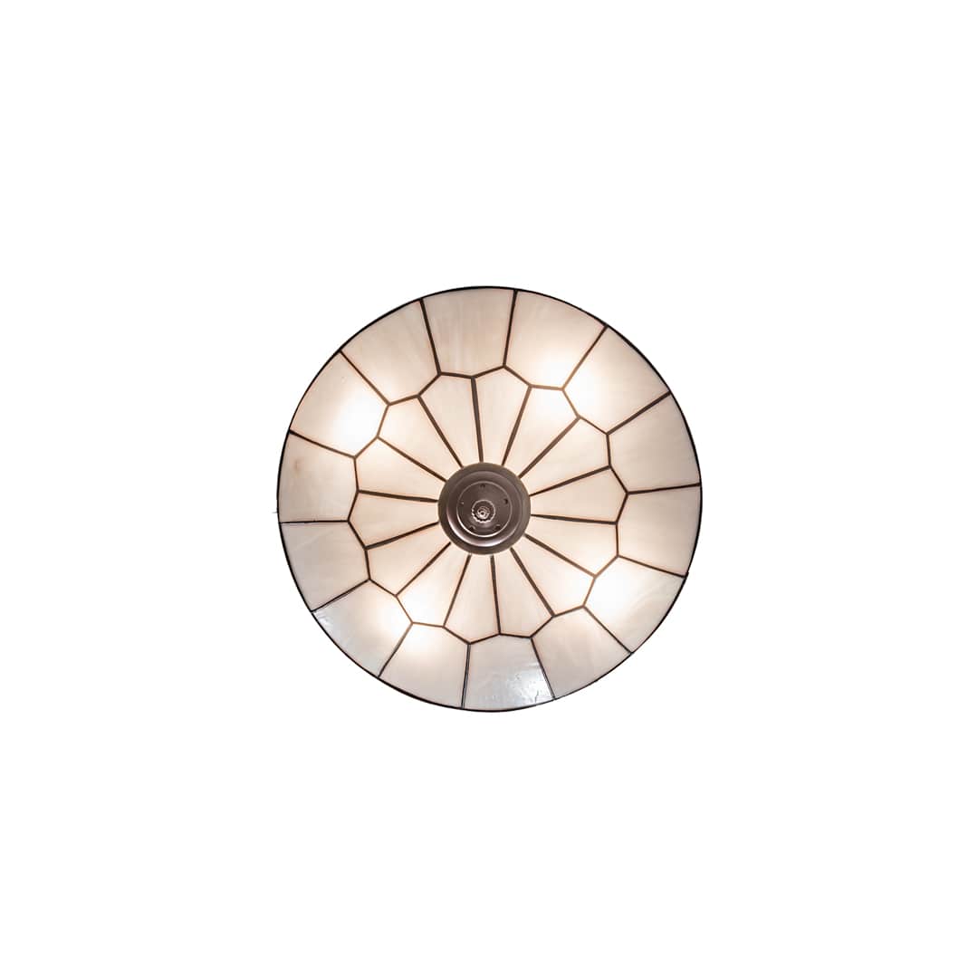 Vincent Honeycomb 4 Light 21" Wide Semi-Flush Bowl Ceiling Fixture with Clear, Frosted Glass Shade - Mahogany Bronze Finish